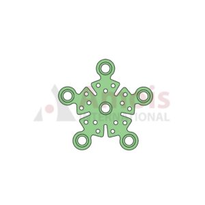 Drill Holes Plate 1.6 mm, Titanium, for Trephination, Dia. 11.5mm, Profile 0.6m P=1 Piece