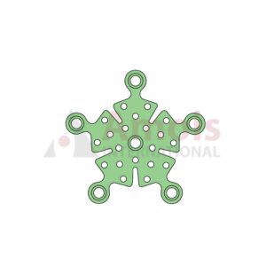 Drill Holes Plate 1.6 mm, Titanium, for Trepanation, Dia. 15.0mm, Profile 0.6mm P=1 Piece