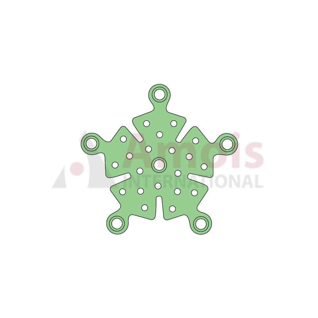 Drill Holes Plate 1.6 mm, Titanium, for Trephination, Dia. 18.0mm, Profile 0.6m P=1 Piece