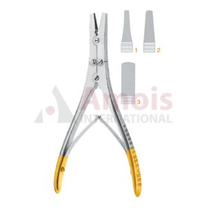 Flat Nose Pliers, 18cm TC Parallel Grip