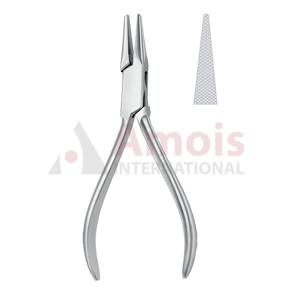 Flat Nose Pliers Serrated Jaws 14cm