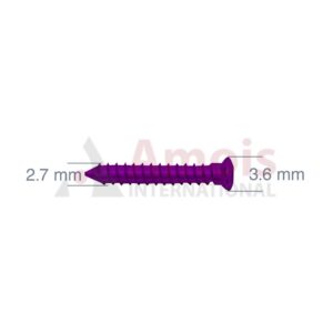 Fracture Emergency Screw with Full Thread Titanium, Dia. 2.7mm, Self-Tapping