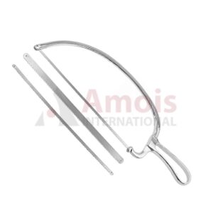 HELFERICH BIER Amputation Saw, Complete with 3 Blades, 4mm, 6mm, 8mm