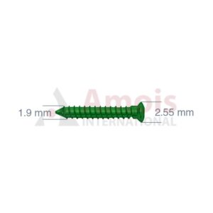 Medium Emergency Screw with Full Thread, Titanium, Dia. 1.9mm, Self-Tapping, P=5 Pieces