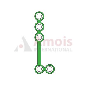 Medium Plate Straight 1.6mm, Titanium, 6 Holes, 12.0 mm Web, Profile 0.6 mm, P=5 Piece