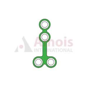 Medium L-Plate 1.6mm, Titanium, 4 Holes, Right, Profile 0.6mm P=5 Piece