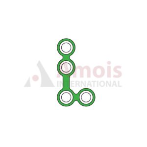 Medium Plate Straight 1.6mm, Titanium, 8 Holes, Profile 0.6mm, P=5 Piece