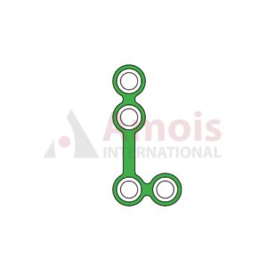 Medium Plate Straight 1.6mm, Titanium, 2 Holes, 12.0 mm Web, Profile 0.6 mm, P=5 Piece