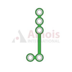 Medium Plate Straight 1.6mm, Titanium, 18 Holes, Profile 0.6mm P=5 Piece