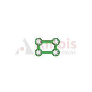 Medium Rectangular Plate 1.6 mm, Titaniu 2x2 Holes, Profile 0.6mm P=5 Piece