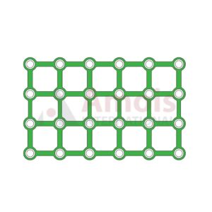 Medium Rectangular Plate 1.6 mm, Titaniu 6x4 Holes, Profile 0.6mm P=1 Piece