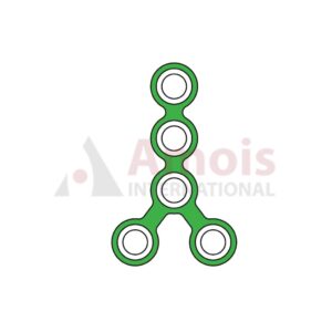 Medium Y-Plate 1.6mm, Titanium, 5 Holes, Profile 0.6mm P=5 Piece