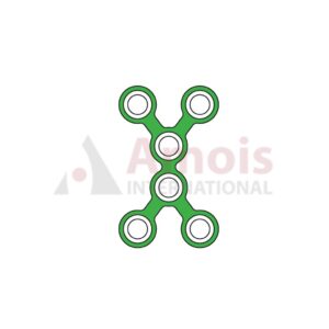 Medium Y-Plate 1.6mm, Titanium, 6 Holes, Double, Profile 0.6mm P=5 Piece
