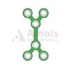 Medium Y-Plate 1.6mm, Titanium, 6 Holes, Double, 8.0mm Web, Profile 0.6mm, P=5 Pieces