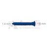 Micro Emergency Screw with Full Thread, Titanium, Dia. 1.4mm, Self-Tapping, P=5 Pieces