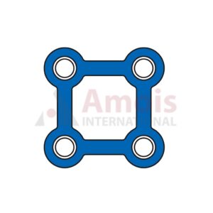 Micro Rectangular Plate 1.2 mm, Titanium 2x2 Holes, Profile 0.6mm P=5 Piece