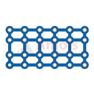 Micro Rectangular Plate 1.2 mm, Titanium 6x4 Holes, Profile 0.6mm P=5 Piece