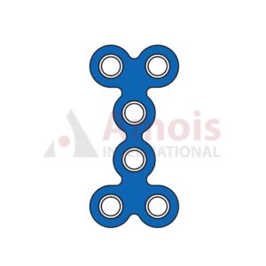 Micro T-Plate 1.2 mm, Titanium, 6 Holes, Double, Profile 0.6mm P=5 Piece