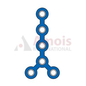 Micro Y-Plate 1.2 mm, Titanium, 6 Holes, Profile 0.6mm P=5 Piece