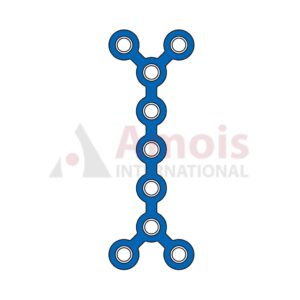 Micro Y-Plate 1.2 mm, Titanium, 9 Holes, Double, Profile 0.6mm P=5 Piece