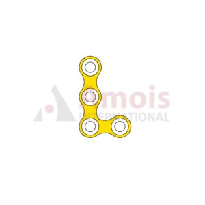 Mini L-Plate 2.0mm, Titanium, 4 Holes, Right, Profile 1.0mm P=5 Piece