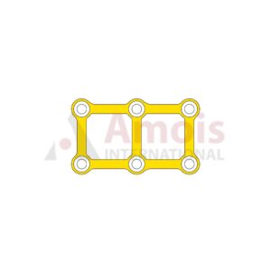 Mini Rectangular Plate 2.0 mm, Titanium, 3x2 Holes, Profile 1.0mm P=5 Piece