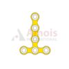 Mini T-Plate 2.0 mm, Titanium, 6 Holes, Wide, Profile 0.6mm, P=5 Piece