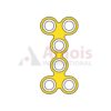Mini T-Plate 2.0 mm, Titanium, 6 Holes, Double, Narrow, Profile 1.0mm, P=5 Pieces