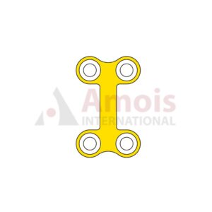 Mini T-Plate 2.0 mm, Titanium, 4 Holes, Double, 12.0mm Web, Narrow, Profile 0.6mm, P=5 Pieces