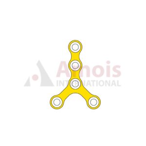 Mini Y-Plate 2.0 mm, Titanium, 5 Holes, 6.0x6.0mm Y-Bar, Profile 1.0mm, P=5 Pieces