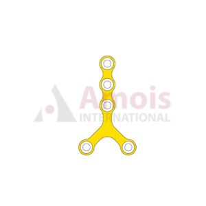 Mini Y-Plate 2.0 mm, Titanium, 5 Holes, 6.0mm Web, 6.0x6.0mm Y-Bar, Profile 1.0mm, P=5 Pieces