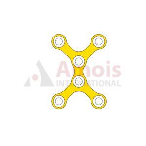 Mini Y-Plate 2.0 mm, Titanium, 6 Holes, Double, Y-Bar 6.0x6.0mm, Profile 1.0mm, P=5 Pieces