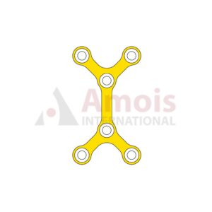 Mini Y-Plate 2.0 mm, Titanium, 6 Holes, Double, 12.0mm Web, 6.0x6.0mm Y-Bar, Profile 1.0mm,