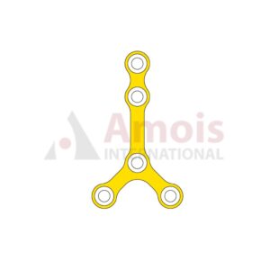 Mini Y-Plate 2.0 mm, Titanium, 5 Holes, 12.0mm Web, 6.0x6.0mm Y-Bar, Profile 0.6mm, P=5 Pieces