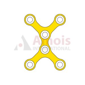 Mini Y-Plate 2.0 mm, Titanium, 6 Holes, Double, 6.0x6.0mm Y-Bar Profile 0.6mm, P=5 Pieces