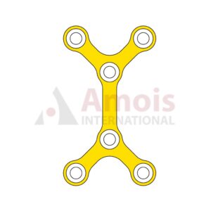Mini Y-Plate 2.0 mm, Titanium, 6 Holes, Double, 12.0mm Web, 6.0x6.0mm Y-Bar, Profile 0.6mm