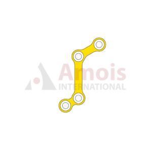 Mini-Z Plate 2.0mm, Titanium, 4 Holes, 15.0mm Web, Left, Profile 0.6mm, P=5 Pieces