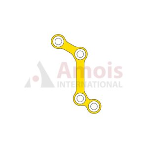 Mini-Z Plate 2.0mm, Titanium, 4 Holes, 15.0mm Web, Right, Profile 0.6mm, P=5 Pieces