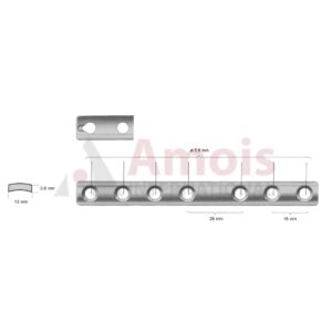 Plate Narrow Round Holes