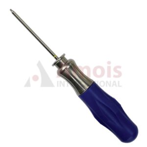 Screw Driver 18cm (7"), Turnable, Self-Retaining, for Titanium Cross Head Screws Dia. 1.7mm