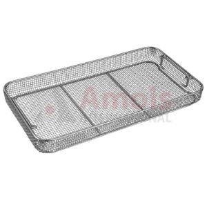 Wire Basket, with Drop Handle, Crimp Wire Mesh, Stackable Stainless Steel