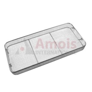 Wire Basket, with Drop and Tiltable Handle, Crimp Wire Mesh Stainless Steel