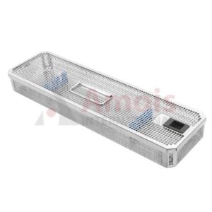 Endoscope Wire Basket 492x134x55 with Lid and Silicone Holders for 2 Endoscopes