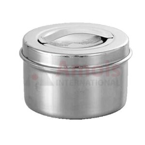 Metal Box, Round, Lead with Knob