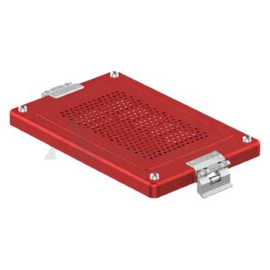 Lid for Dental-Container , red Lid perforated, 325x192mm