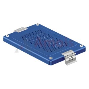 Lid for Dental-Container , blue Lid perforated, 325x192mm