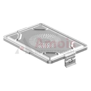 Lid for Dental-Container, silver perforated, 365x255mm