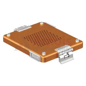 Lid for Dental-Container, yellow perforated, 232x174mm