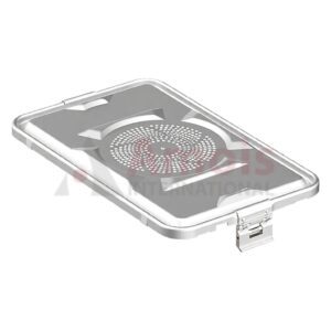 Lid for Sterilization Container, Silver Lid Perforated, 460x285 mm