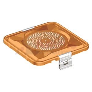 Lid For Sterilization Container, Gold Lid Perforated, 295x280 Mm